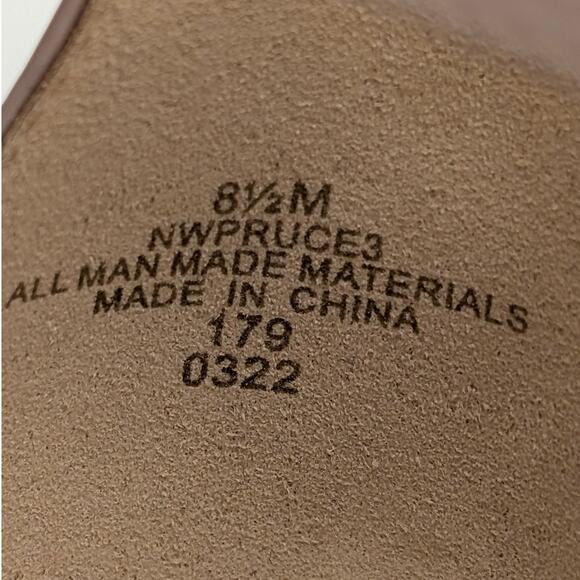 Nine West Pruce Ankle Strap Block Heel Sandals Natural Patent Size US8.5 EU39 - Picture 6 of 13